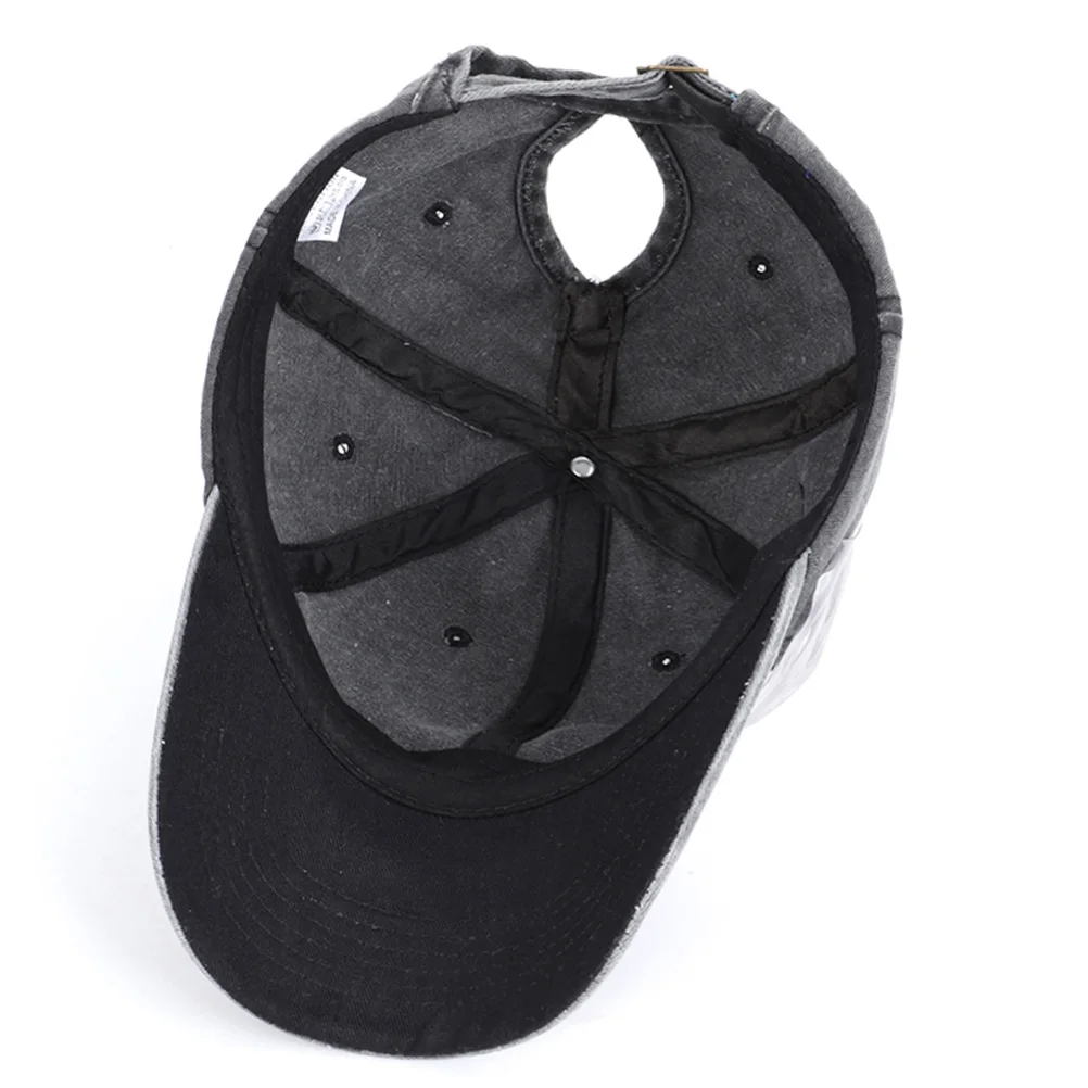 

1pc Ponytail Baseball Cap Cotton Material Lightweight Durable One Size Fits Most Sun Hat Beach Travel Sport Daily Wear Fashion
