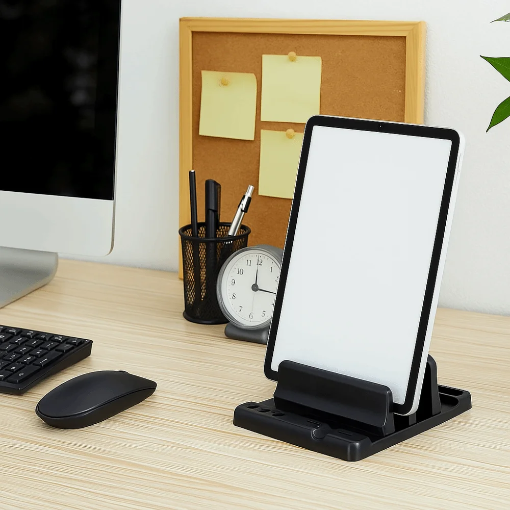 

Easy To Place Universal Tablet Stand Scalable Width Portable Vertical Stand Plastic Adjustable Laptop Stand Computer Tablet