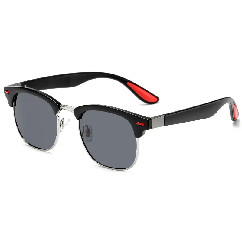 Lunettes de soleil polarisées à rivets rétro classiques pour hommes et femmes, design de marque, briquet à jambes TR90, lunettes de soleil à la mode