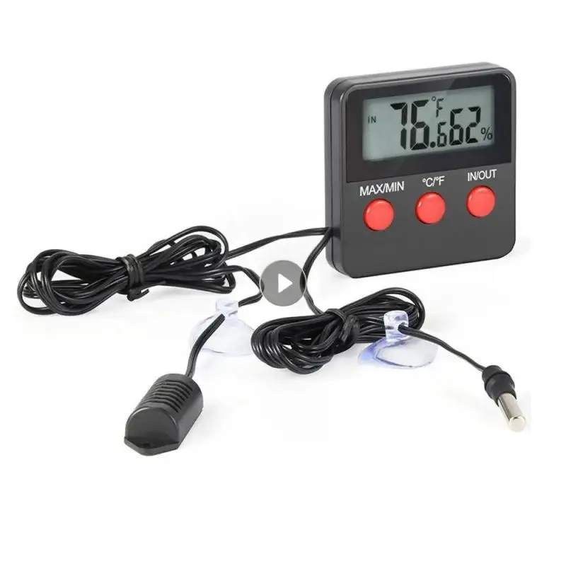 

Reptile Thermometer Number Egg Hatching See Numbers Stable Suction Cup Pet Equipment Pet Thermometer And Hygrometer