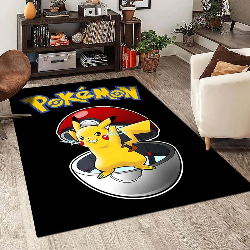 

Pokémon Pikachu Print Large Size Carpet for Living Room Bedroom Kid's Room Home Decor Area Rug Non-slip Mat Sofa Mat Cartoon Rug