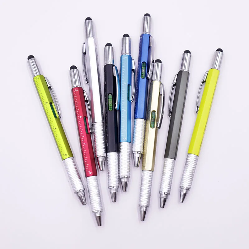 

60Pcs Multifunction Ballpoint Pen with Modern Handheld Tool Measure Technical Ruler Screwdriver Touch Screen Stylus Spirit Level