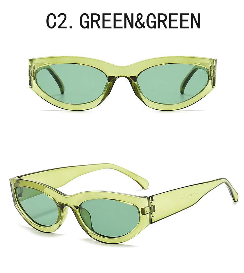 Mode Sonnenbrillen Frau Vintage Cat Eye Luxus Design Sonnenbrille Marke Shades Weibliche Nette Candy Farbe Brillen – Detail 7