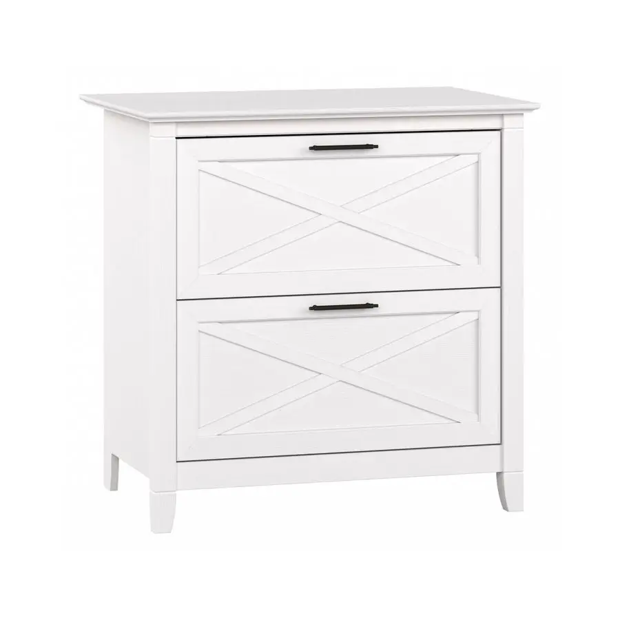 

Home Key West 2 Drawer Lateral File Cabinet in Pure White Oak, Document Storage for Home Office, Accent Chest with Drawers