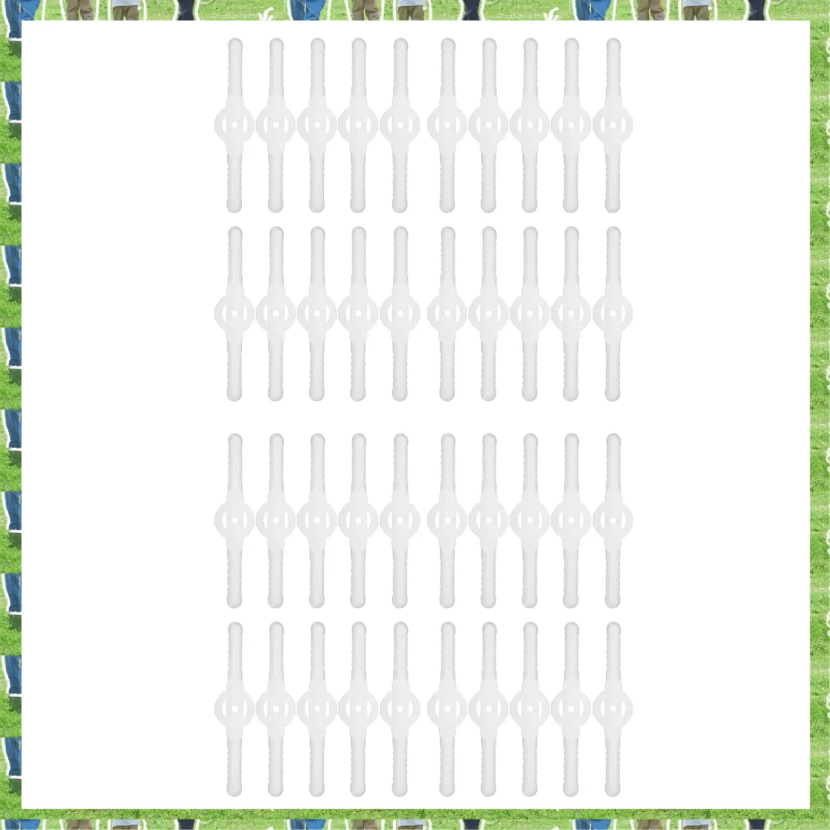 

FTS 40Pcs Plastic Grass Trimmer Blades Lawn Mower Trimmer Accessories Lawn Mower Blade Cordless Trimmer Garden Tool