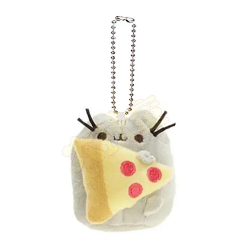 Pusheen The Cat kids Furry Pendants Cartoon Anime Figures Pizza Biscuit Hamburger Models Bag Accessories Birthday Holiday Gifts