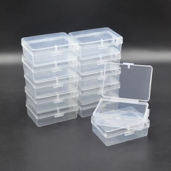 Transparent plastic storage boxes for small items, easy to carry small accessories, hardware, small parts, handicrafts