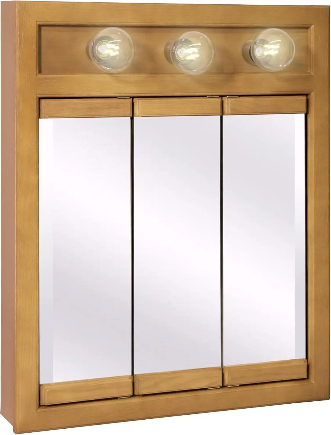 

Design House Medicine 3-Light Durable Assembled Frame Bathroom Wall Cabinet with Mirrored Doors