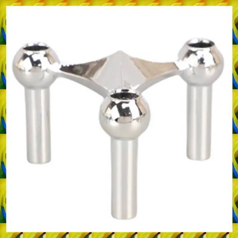 WFF Nordic Molecular Structure Candlestick Centerpieces Decorative Candlesticks Silver