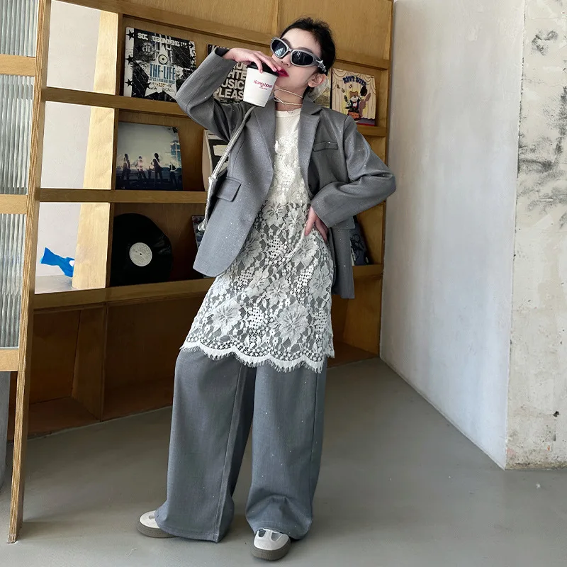 2025-autunno-adolescente-ragazze-set-a-due-pezzi-junior-girls-gira-giu-il-colletto-cappotto-bambini-ragazza-pantaloni-a-gamba-larga-bambini-ragazze-paillettes-vestito