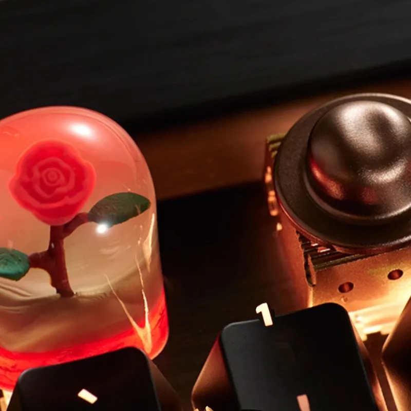 Little Prince Rose Keycap Resin 3D Printing Original Creative Customized Keycap for MX Cross Switch Mechanical Keyboard Gifts