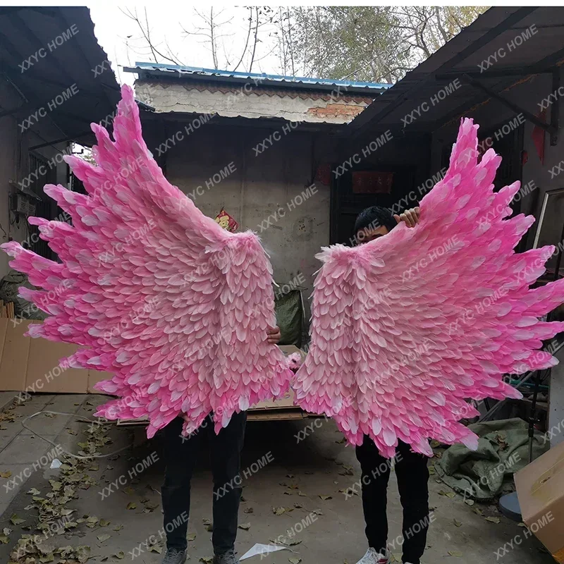 Adtults High Quality Ostrich beautiful soft Feather Angel Wings Amazing photography props Wedding Anniversary party Decor prop b