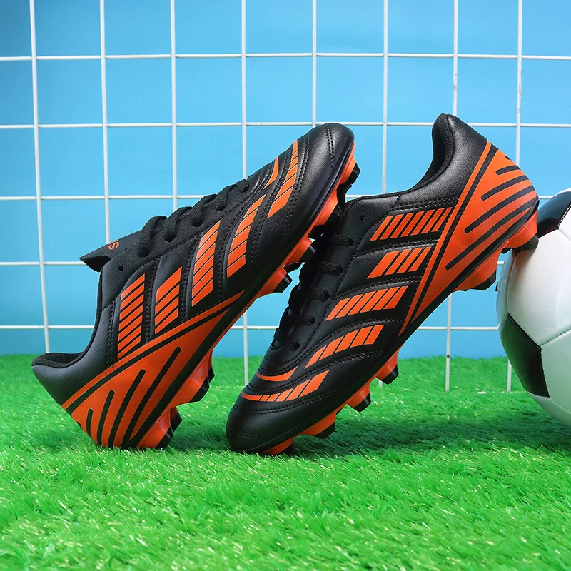 أحذية كرة القدم الرياضية للرجال Fg/Ag أظافر طويلة للكبار المراعي الاصطناعية أحذية تدريب متينة أحذية عالية القمم غير قابلة للانزلاق