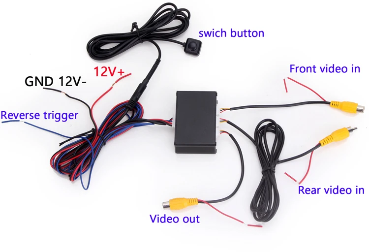 

Switch Control Box with View Parking Camera System Video for CAR Cameras Front and Rear Image