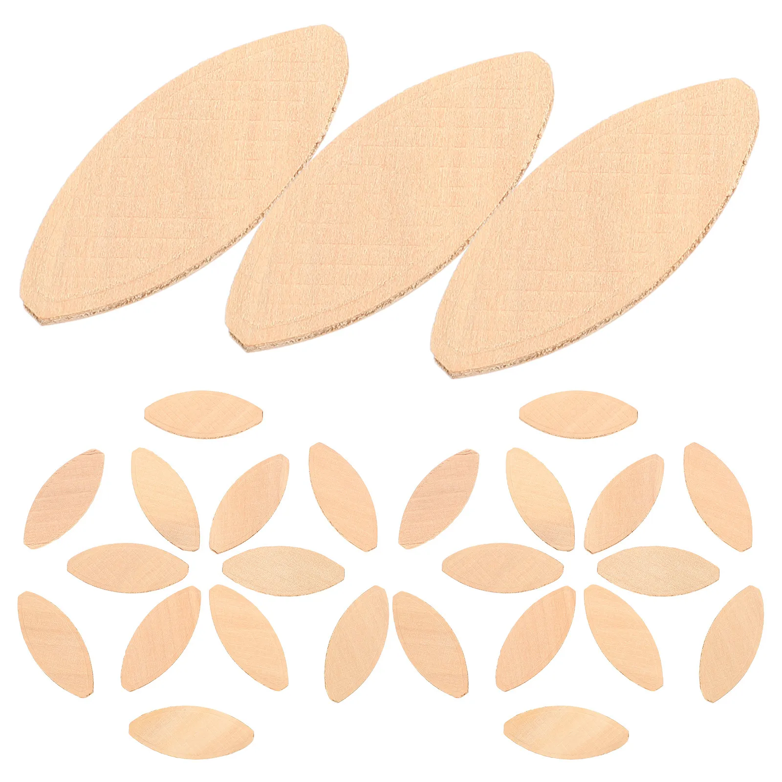 100Pcs Wood Joiner Biscuit Tool Beechwood Durable Precision Slotting Machine Wood Board Docking Accessories for Furniture
