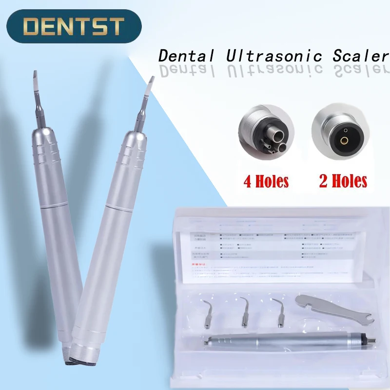 Dentistry Dental Ultrasonic Scaler / Midwest 2/4 Holes B2 / M4 Tips Scaler Handpiece With 3 Tips G1 / G2 / G3 Tooth Irrigator