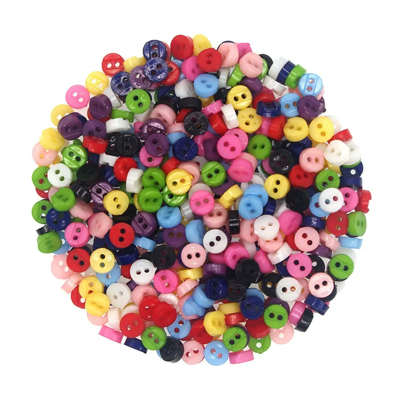 6mm Resin buttons Mini Buttons Scrapbook Round 2-Holes sewing supplies sewing accessories buttons for clothing diy