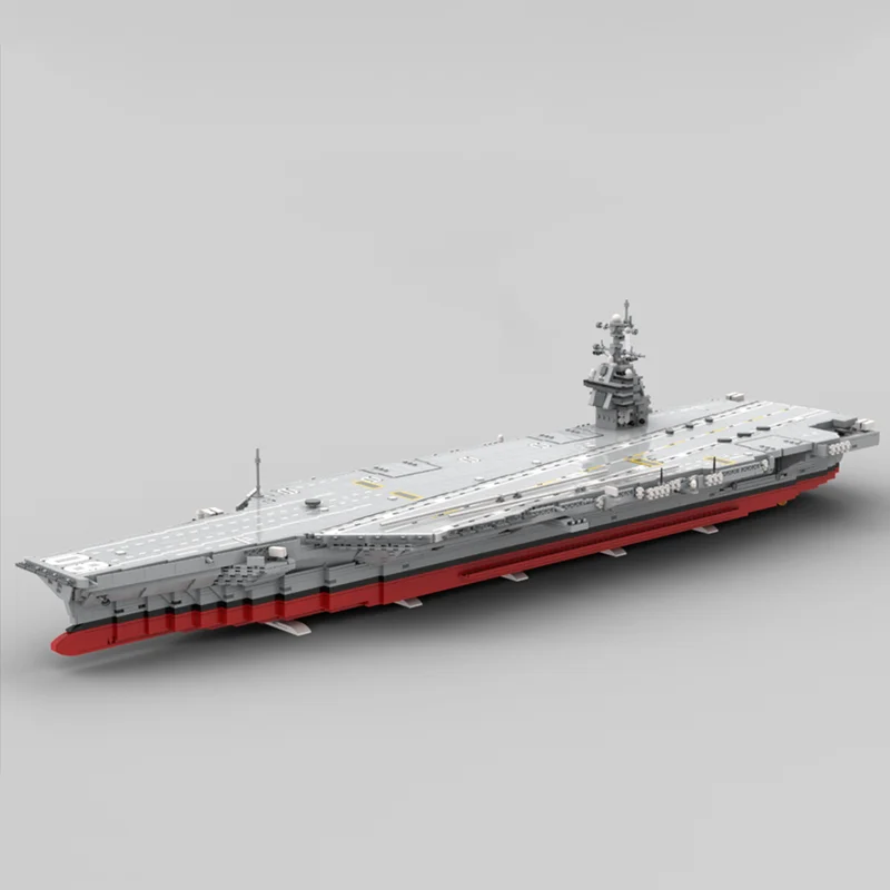 Modello di nave da guerra Moc Building Blocks Modello portaerei Tecnologia Regalo modulare Costruzione Set fai da te Assemblaggio Giocattoli di Natale