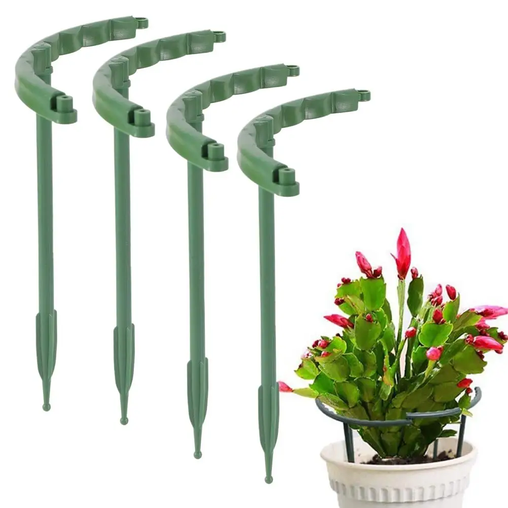 Flower Pot Plant Stand, Semi-Circular Garden Trellis for Potted Plants, Reusable Upright Growth Support for Flowers Vegetables