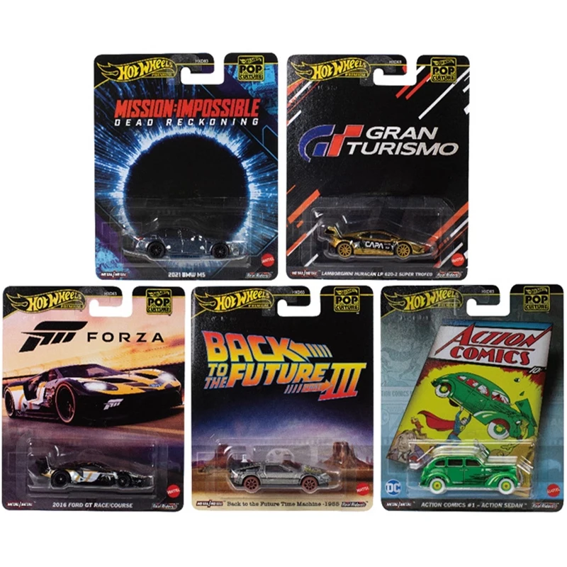 اشتري ثلاثة واحصل على واحدة مجانًا، 2025 Hot Wheels Premium Pop Culture Collectible 1:64 Diecast نموذج سيارة سيارات جديدة تمامًا
