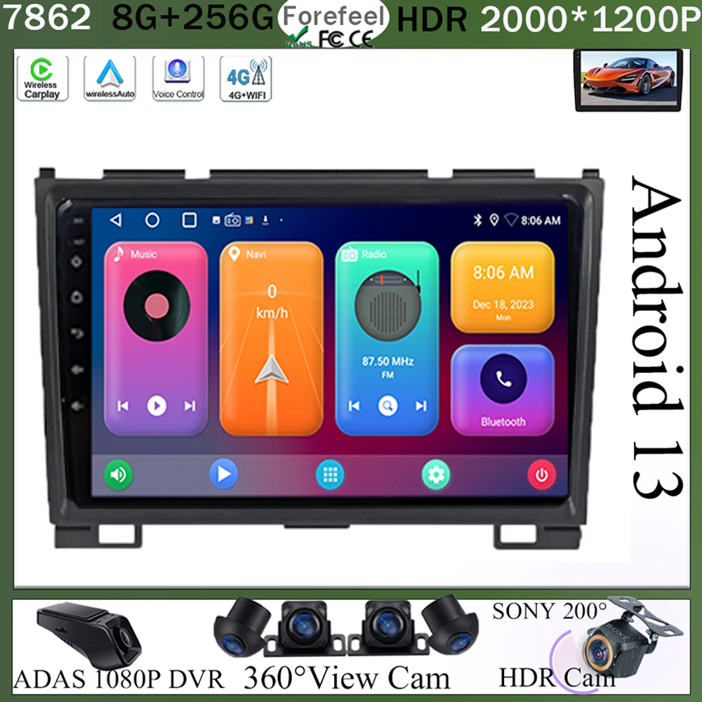 

For Haval Hover Great Wall H5 H3 2011-2016 Android 13 Multimedia Video Player GPS Navigation Stereo Head WIFI HDR Screen no 2din