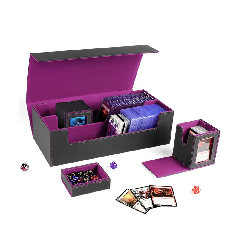 

& Magic The Gathering Deck Box со хранилищем игрового коврика и лотком для игральных костей — держатель для карт премиум-класса для аксессуаров для карт TCG 1800+.