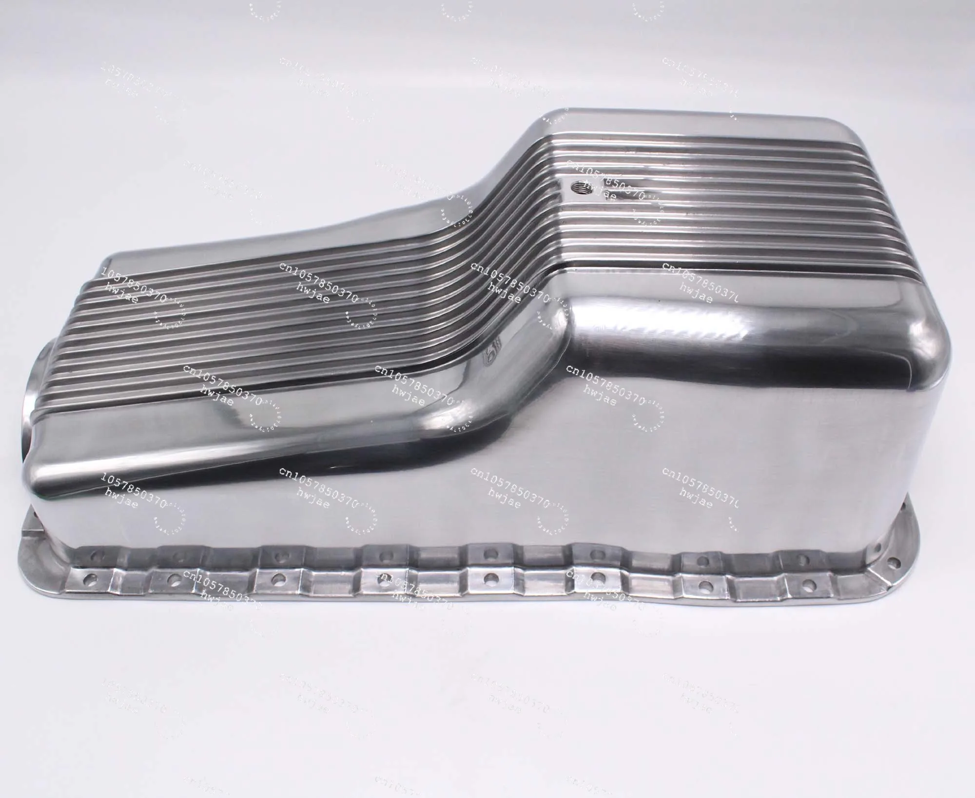 1962-82 SBF Polished Aluminum Oil Pan for Retro Finned Front Sump New Condition Compatible with 260 289 302 SRN8446 VA1955
