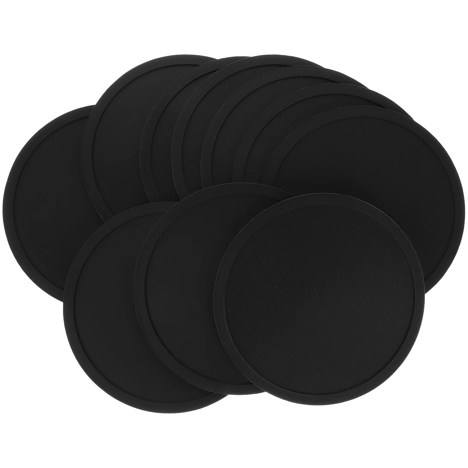 

10 Pcs Silicone Coaster for Desk Cup Holders Table Coffee Decor Ashtray Mat Reusable Easy to Clean Modern Style