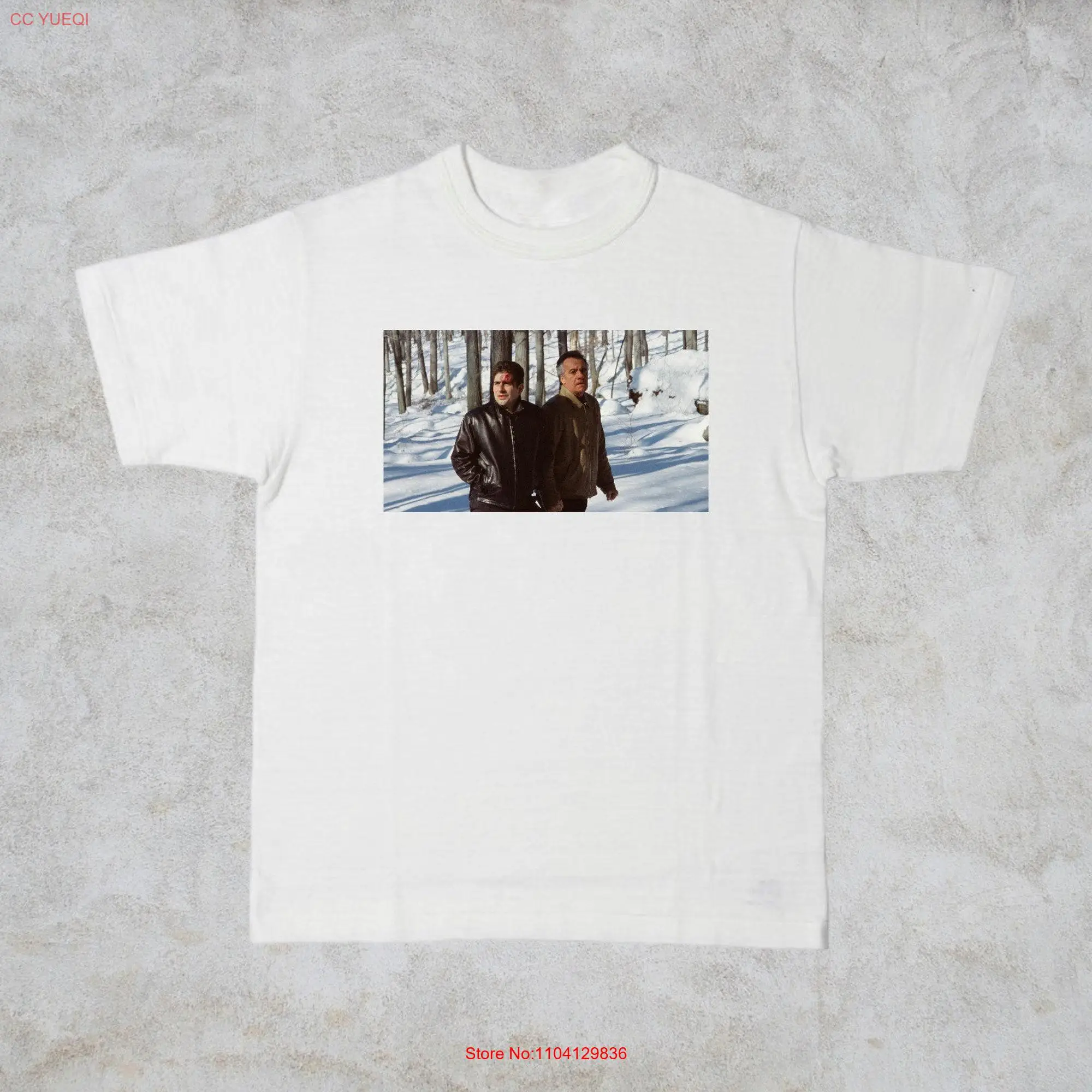 The Sopranos Christopher and Paulie Pine Barrens T Shirt in White long or short sleeves