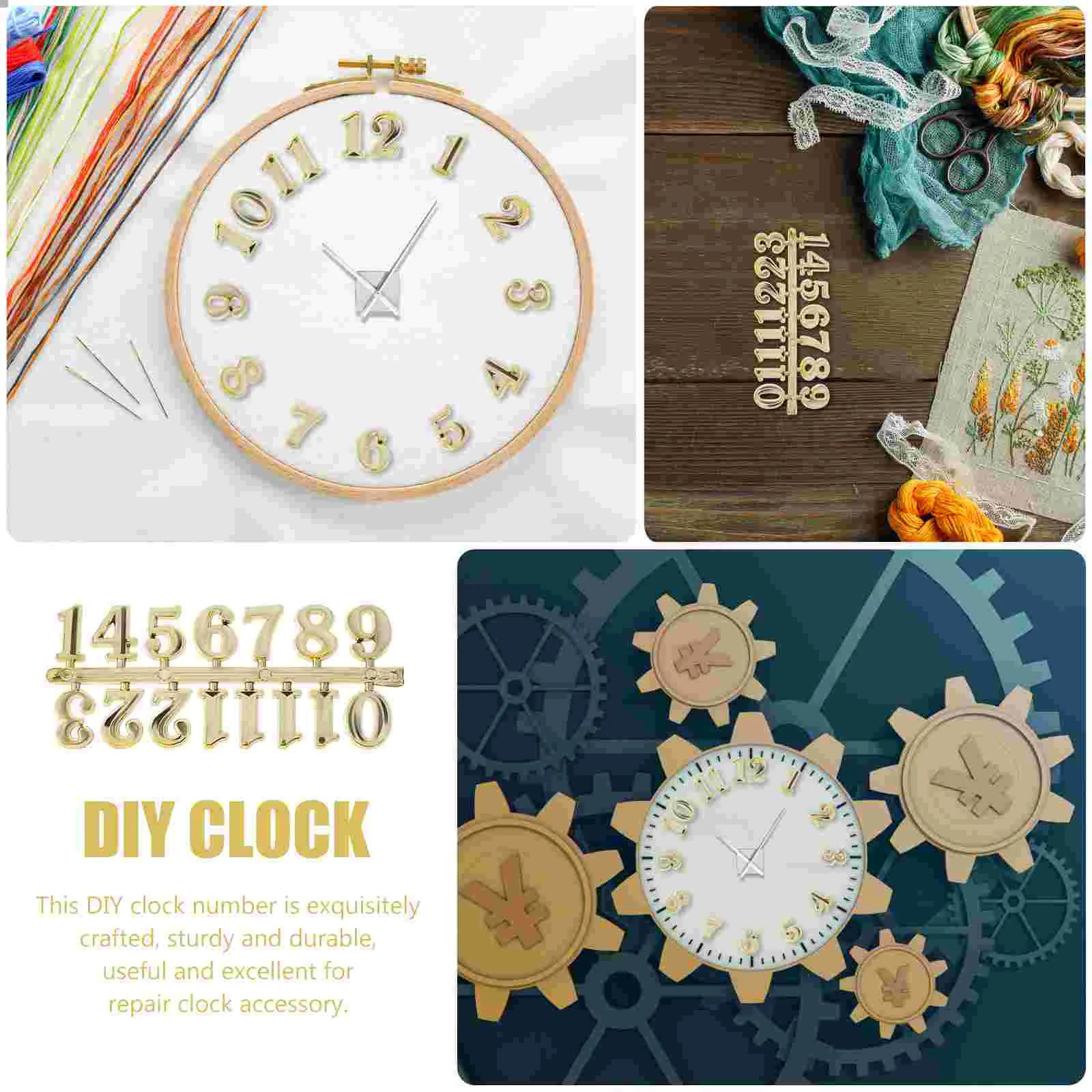 5 Sets Clock Number Plate Decoration Arabic Reloj Pared Digital Taste Plastic Roman Numeral Wall Numbers