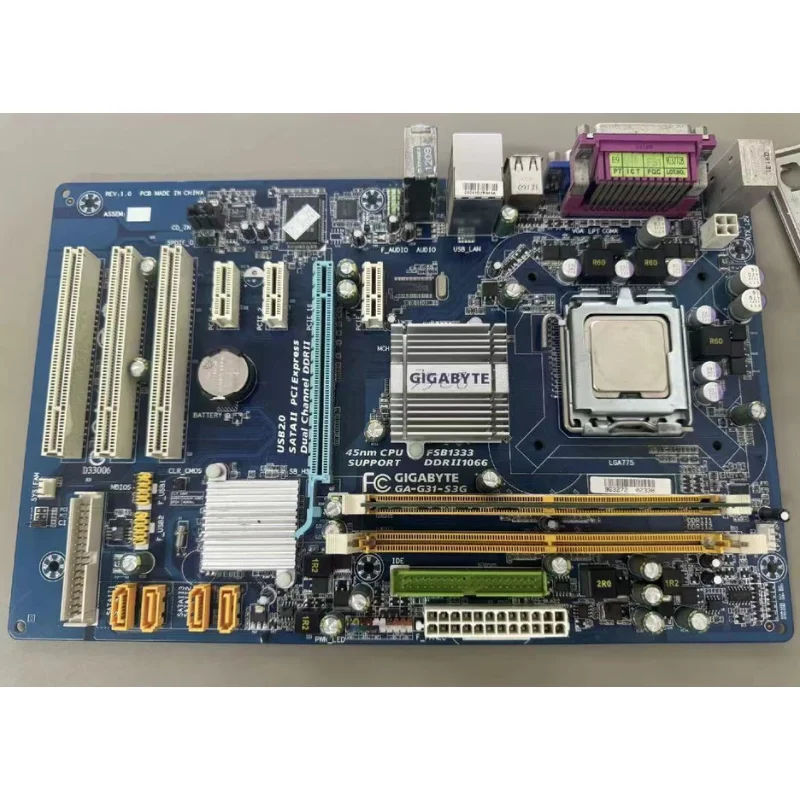 Second hand GA-G31-S3G integrated graphics card motherboard tested OK and shipped quickly