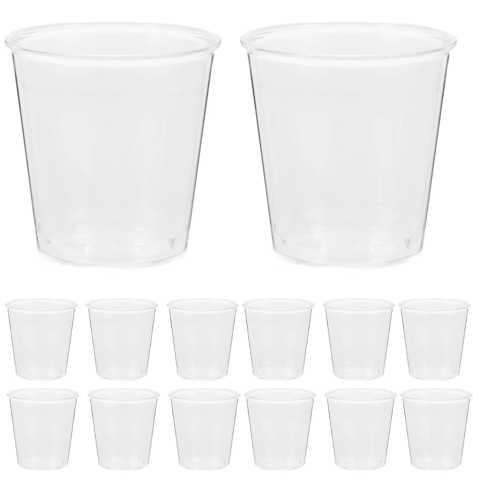 

100pcs Plastic Tasting Clear Party Beverage Cups For Wine Juice Cocktail Multi-Use Disposable Hard Plastic Cups Wedding