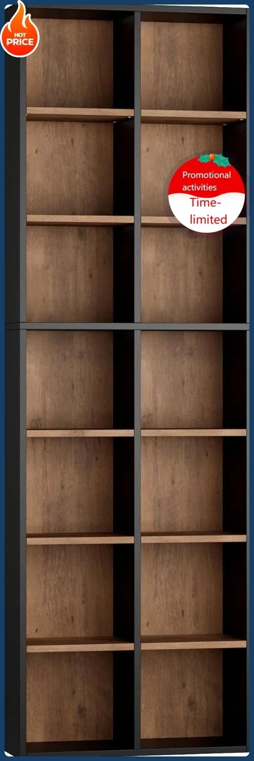 

Новинка! Высокий книжный шкаф 71 дюйм, двойной широкий стеллаж для медиаустройств, стеллаж для CD/DVD дисков, витрина с регулируемыми полками, высокий узкий шкаф