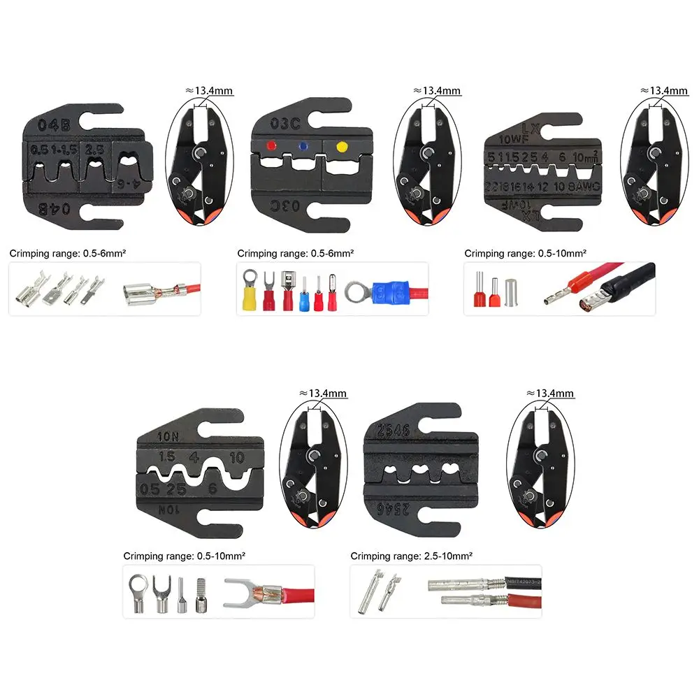 Szczypce do narzędzi do zaciskania serii YF YF-04B/ 03C/ 10N / 2546B / 10WF / 06WF2C/35WF, używane do zaciskania końcówek