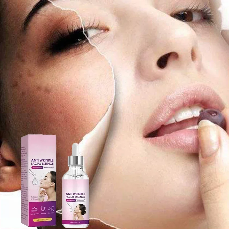 Collagen Wrinkle Remover Face Serum Anti Aging Whitening Moisturizing Fade Fine Lines Dark Spots Brightening Cosmetics