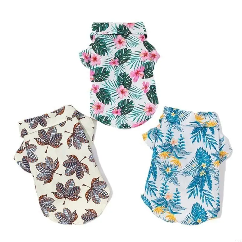 Dog Shirt Small Dog Summer Print Shirt Photoshoots Dogs BodySuit 2legs Outfit Pullover Clothing for Small Pet X3UC