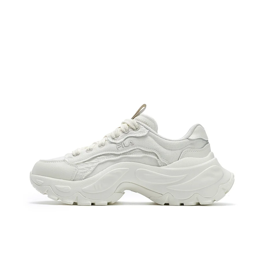 FILA SOFIA 4 Fish Bone Shoes Low top Canvas Shoes Women's White Silver F12W521301FCM