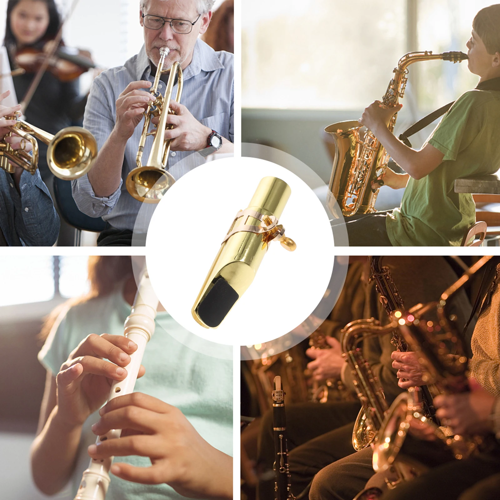 

Saxophone Mouthpiece Cap Ligature Accessories Alto Sax Parts Instrument Supplies Durable Practical