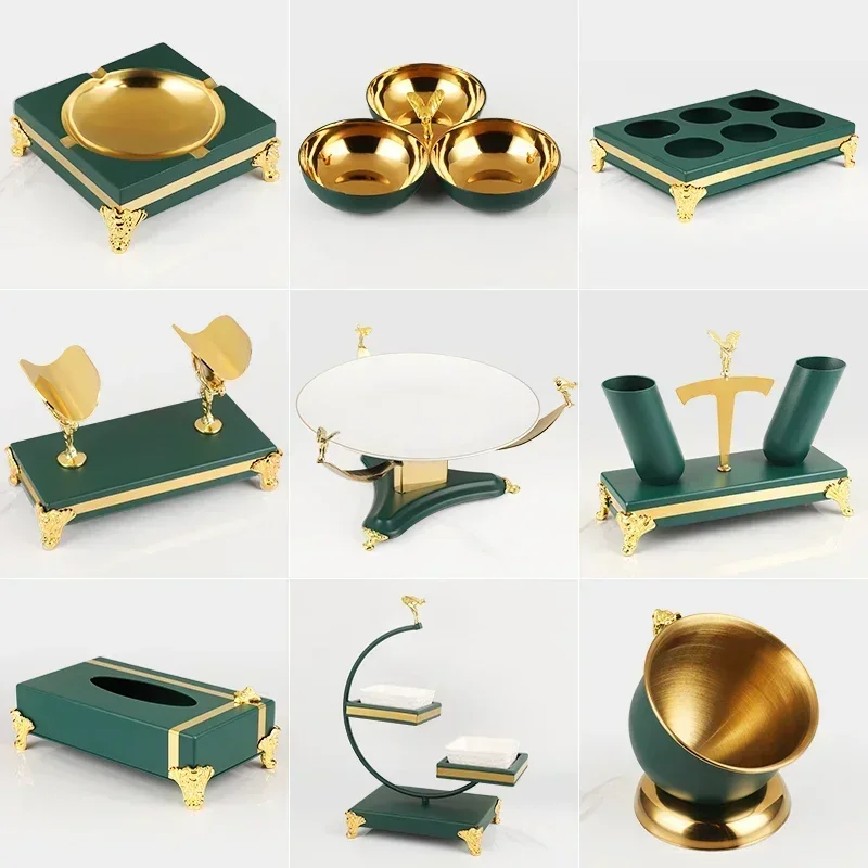 

A complete set of tabletop ornaments set, light luxury, high-end club, bar, fruit tray rack, ashtray, wheat rack Hot sales