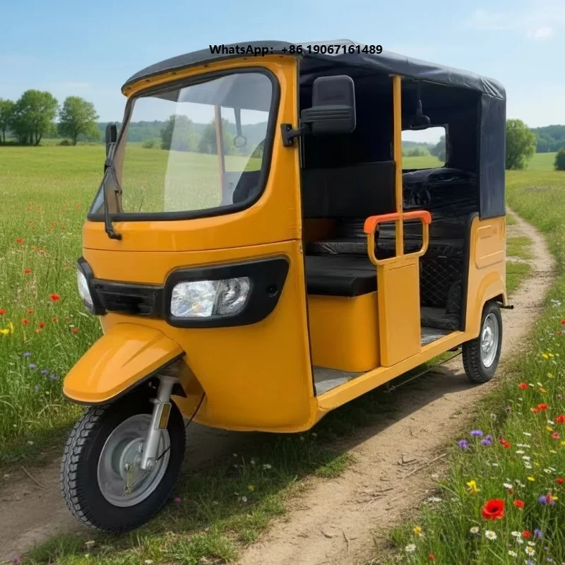 2025 Custom High Quality 3-Wheel Electric Tricycle Tuk Tuk Open Body for Adults Steel Passenger 1000W+ 60V xyl