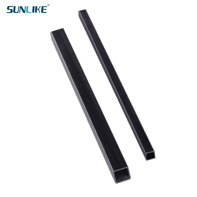 4pcs/Lot Carbon Fiber Square Tube Length 500mm Outer Diameter 3mm 4mm 5mm 6mm 8mm 10mm Carbon Square Tube