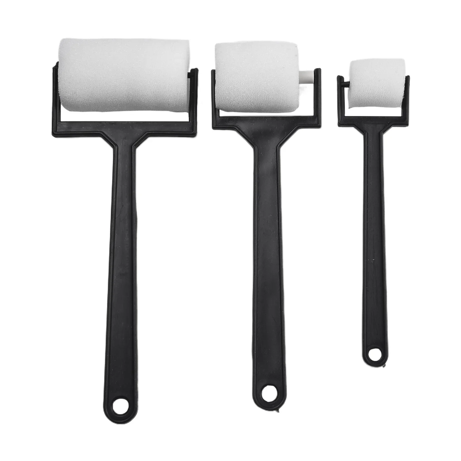 Juego de pinceles de rodillo de pintura de esponja para niños, ligero y fácil de sostener, adecuado para varios proyectos de manualidades, 3 piezas