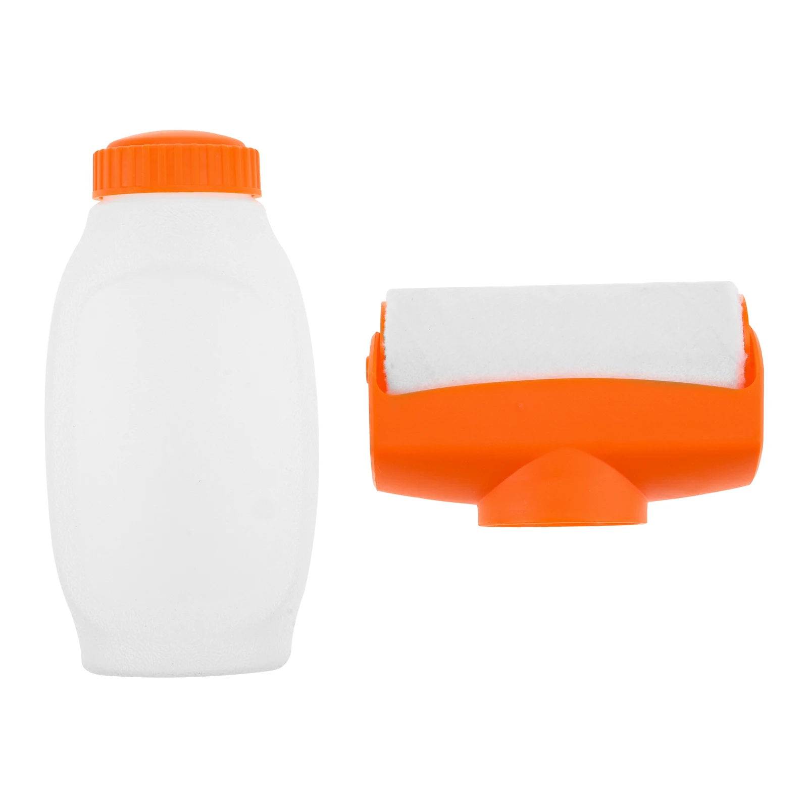 Refillable Paint Roller Brush W/ 500ml Empty Bottles for Wall Restoration and Graffiti Refillable Portable Wall Paint Roller Kit