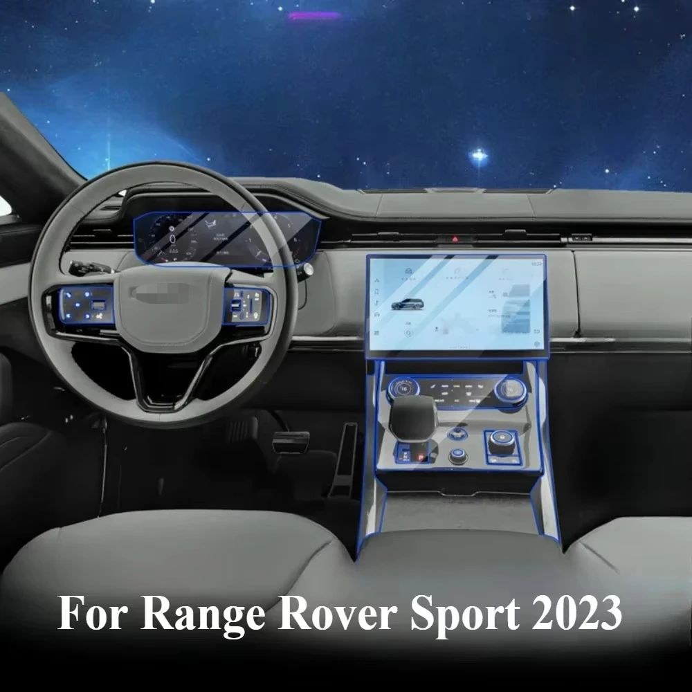 For Range Rover Sport 2023 interior Accessories film transparent TPU Gear Panel Navigation Center Console PPF Protective Sticker