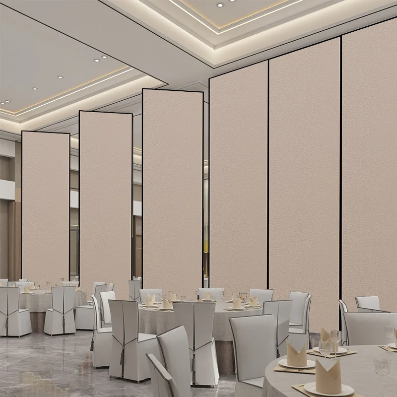 Electric High Operable Wall Removable Acoustic Foldable Partition Wall With Doors Dividing Room Partition Wall For Hotel Hall