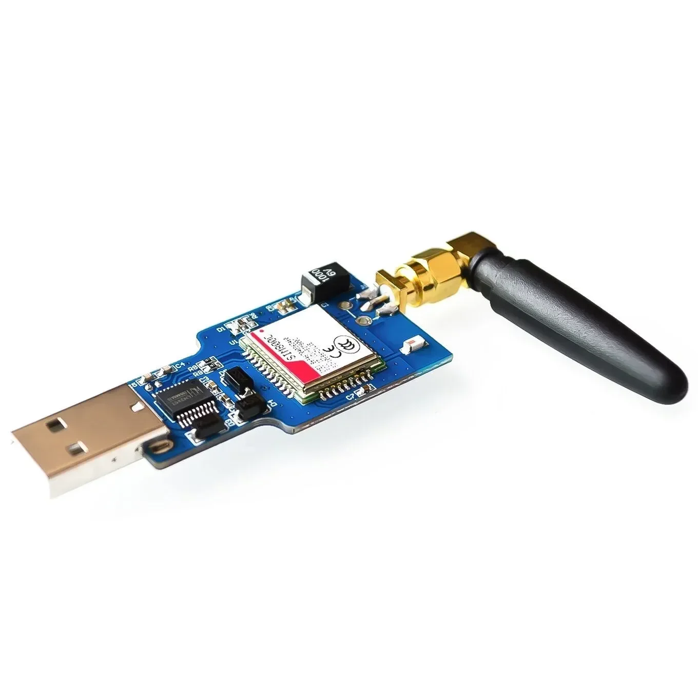 5pcs USB to GSM Serial GPRS SIM800C Module With For Bluetooth Sim900a Computer Control Calling With Antenna