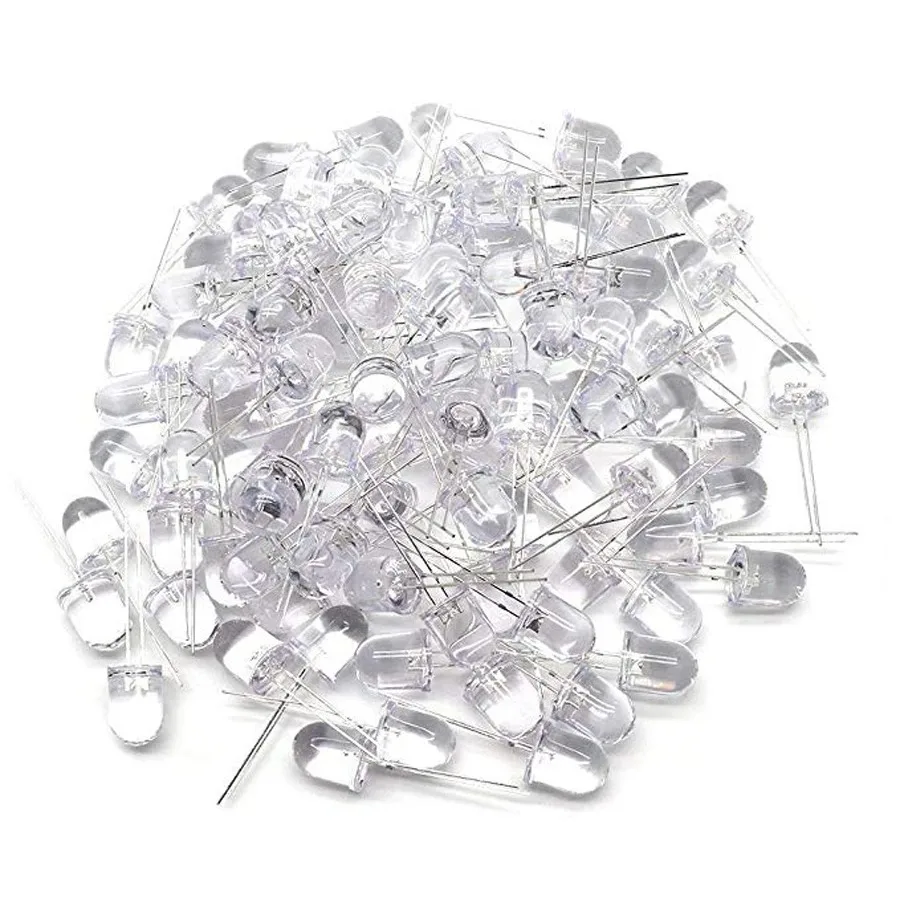 500pcs 10mm Led Diodes Clear Round Colorful Emitting Diode Light LED Lamp 5mm  Beads  Led 5v