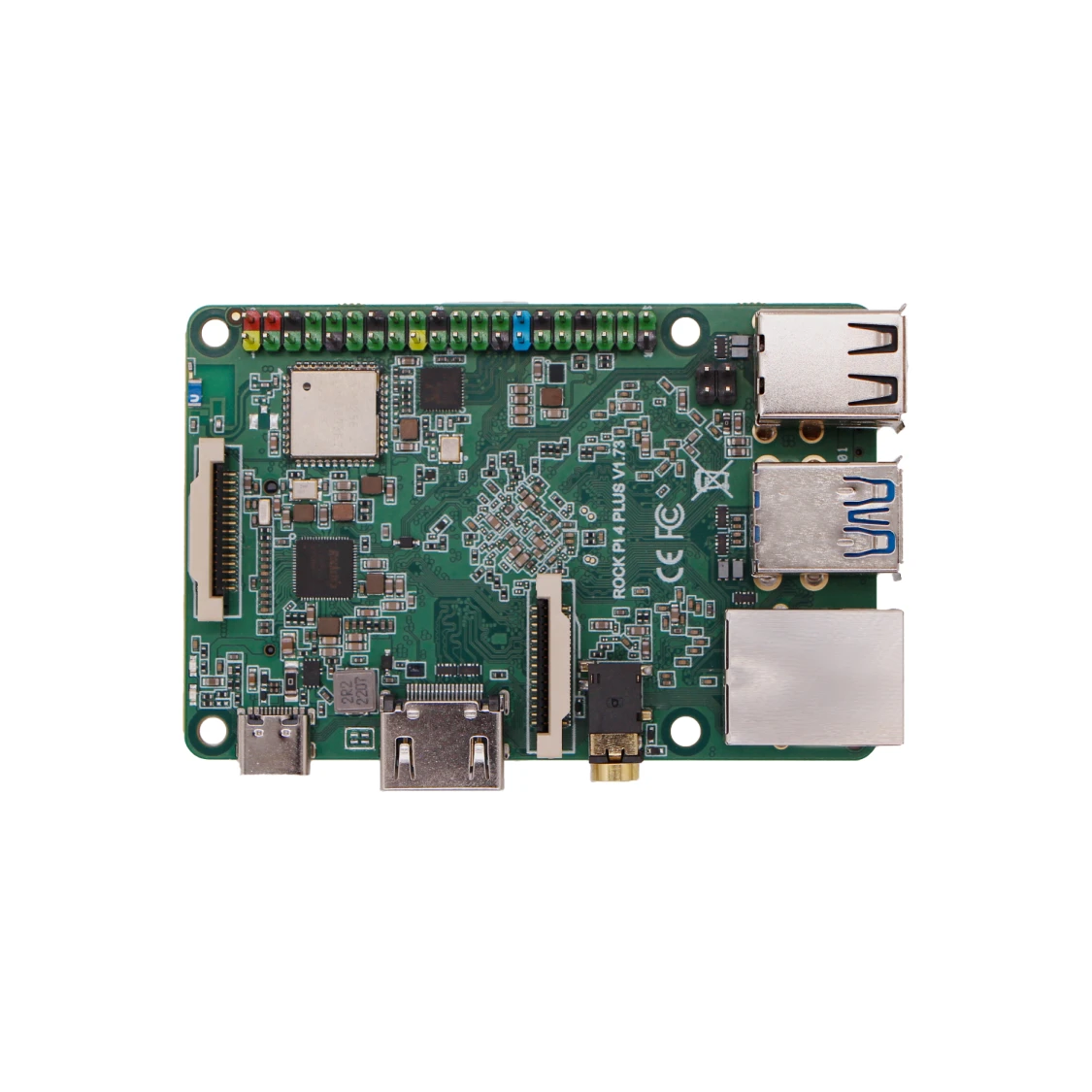 NYRadxa ROCK 4B Plus OP1 RK3399 6 Core 4K Single Board Computer PCIe 2 1 and Dual WiFi 5 Gigabit Ethernet with Metal Case