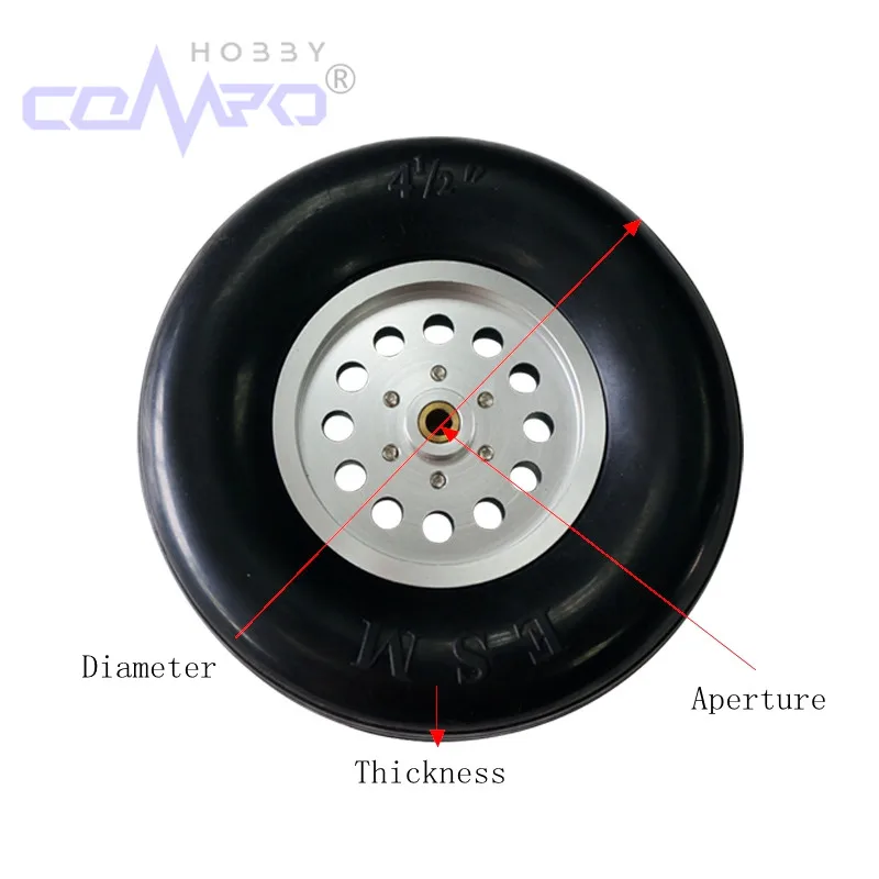 1 Pc moyeu en aluminium roue en caoutchouc roues de train d'atterrissage pneus pour aile fixe RC avion modèle avion accessoires de remplacement