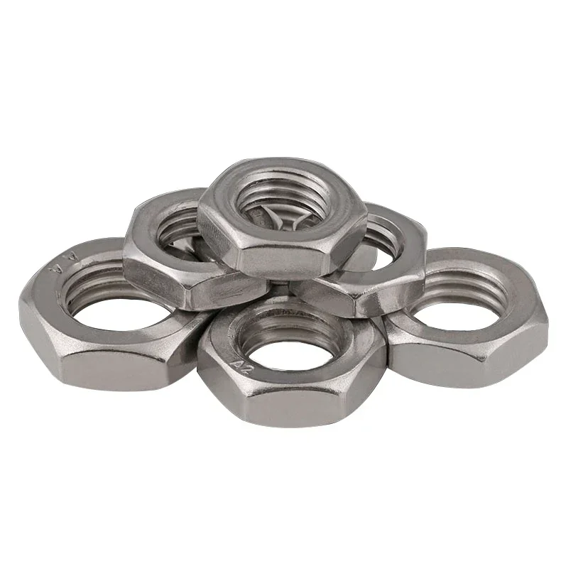 Fine Pitch 1.0 1.25 1.5 CCW Left hand thread Nut M8 M10 M12 M14 M16 M18 M20 M22 M24 Stainless steel hex counter-clockwise DIN439